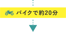 バイクで約20分